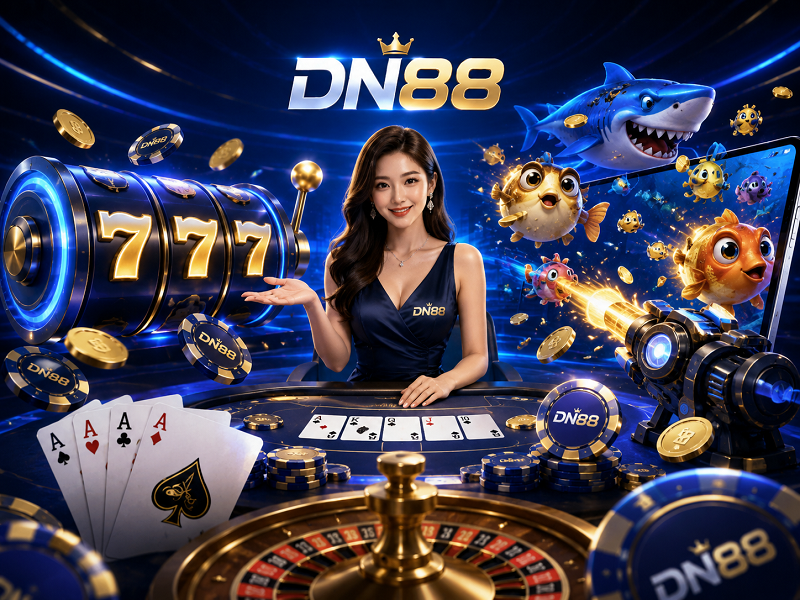 DN88 casino cùng các trò nổ hũ, bắn cá và game bài.
